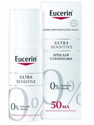 Купить eucerin ultrasensitive (эуцерин) крем для лица для чувствительной и сухой кожи успокоивающий 50 мл в Кстово