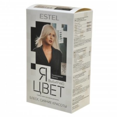 Купить estel (эстель) крем-гель краска для волос я выбираю цвет тон 10/76 скандинавский блондин в Кстово