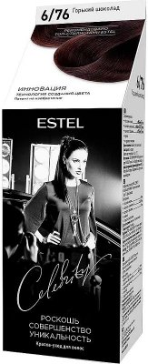 Купить estel (эстель) краска-уход для волос celebrity тон 6/76 горький шоколад в Кстово