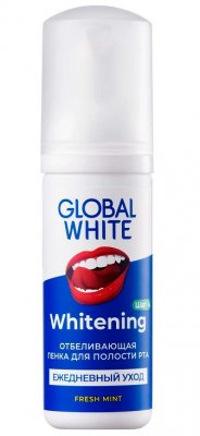 Купить глобал вайт (global white) пенка для полости рта отбеливающая 50мл в Кстово