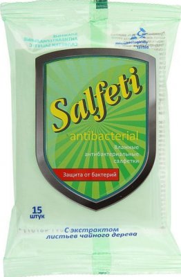 Купить salfeti (салфети) салфетки влажные антибактериальные чайное дерево 15шт в Кстово