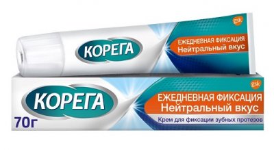 Купить корега крем для фиксации зубных протезов нейтральный вкус, 70г в Кстово