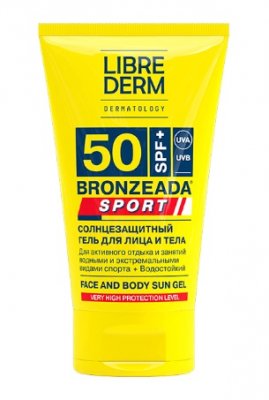 Купить librederm bronzeada sport (либридерм) гель солнцезащитный для лица и тела, 50мл spf150 в Кстово