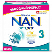 Купить nan 3 optipro (нан) смесь сухая для детей с 12 месяцев, 1050г в Кстово