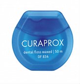 Купить curaprox (курапрокс) зубная нить вощенная с мятой, 50м, df834 в Кстово