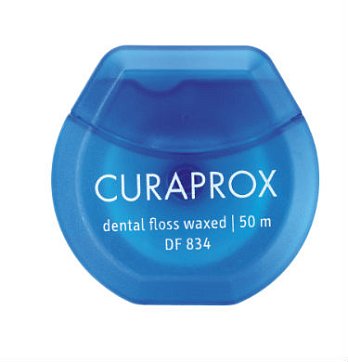 Curaprox (Курапрокс) зубная нить вощенная с мятой, 50м, DF834