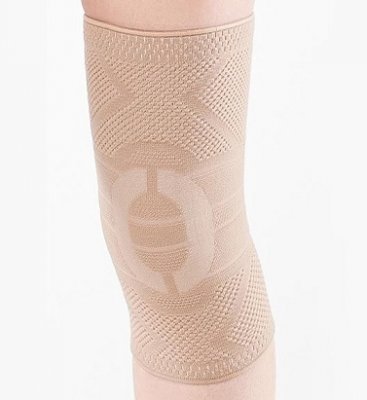 Купить бандаж на коленный сустав бежевый фиксация с силиконом habic, обхват 43-46см размер 7 в Кстово
