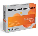 Купить янтарная кислота витамир, таблетки массой 500мг, 40шт бад в Кстово