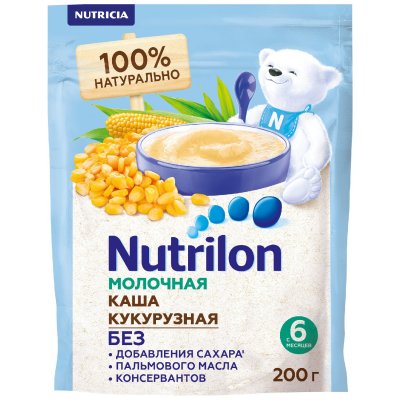 Купить nutrilon (нутрилон) каша молочная кукурузная с 6 месяцев, 200г в Кстово