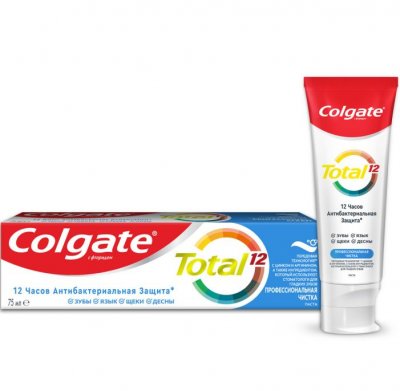 Купить колгейт (colgate) зубная паста total 12 профессиональная чистка, 75мл в Кстово