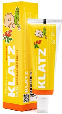 Купить klatz (клатц) зубная паста для детей 0-4лет веселый шиповник без фтора, 40мл в Кстово