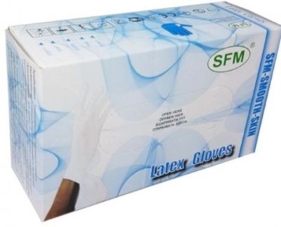 Купить перчатки смотровые sfm латексные нестерильные опудренные m n50 пар/натуральный в Кстово