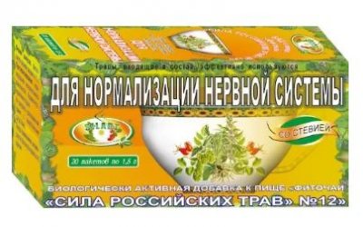 Купить фиточай сила российских трав №12 для нормализации нервной системы, фильтр-пакеты 1,5г, 20 шт бад в Кстово