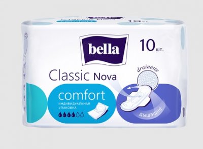 Купить bella (белла) прокладки nova classic comfort белая линия 10 шт в Кстово