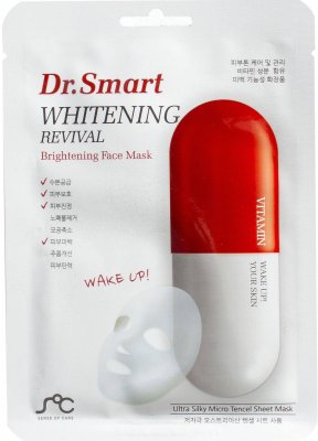 Купить dr. smart (др.смарт) маска тканевая для лица от пигментации с витаминным комплексом, 1 шт в Кстово