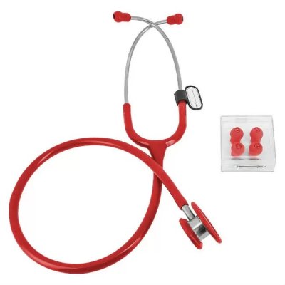 Купить стетоскоп amrus (амрус) 04-ам511 delux медицинский двухсторонний педиатрический, красный в Кстово