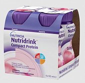 Купить nutridrink (нутридринк) компакт протеин со вкусом клубники 125мл, 4 шт в Кстово