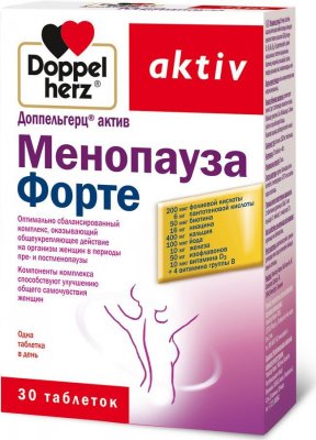 Купить doppelherz (доппельгерц) актив менопауза форте, таблетки, 30 шт бад в Кстово