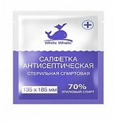 Купить салфетки спиртовые антисептические 135х185мм white whale, 60 шт в Кстово