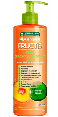 Купить garnier fructis sos (гарньер фруктис) комплексный уход спасатель волос несмываемый 10в1 400мл в Кстово