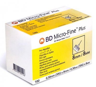 Купить иглы bd micro-fine плюс для шприц-ручки одноразовые 30g (0,30х8мм), 100 шт в Кстово