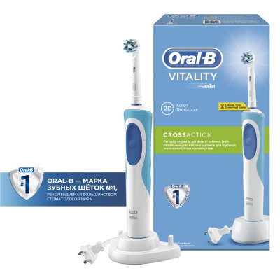 Купить орал-би (oral-b) электрическая зубная щетка, vitality d12.513 crossaction precision clean в Кстово