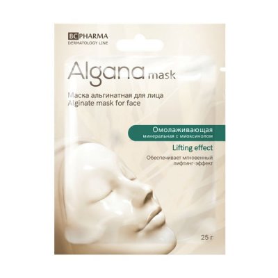 Купить альгана маск (alganamask) маска для лица альгинатная омолаживающая минеральная, 1 шт в Кстово
