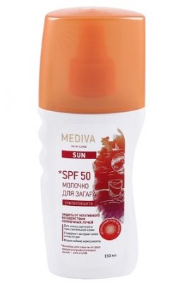 Купить mediva (медива) sun молочко для загара, 150мл spf50 в Кстово