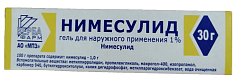 Купить нимесулид, гель для наружного применения 1%, 30 г в Кстово