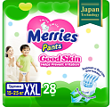 Купить merries (меррис) good skin подгузники-трусики размер xхl 15-25кг, 28 шт в Кстово