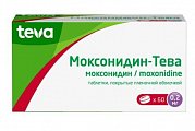 Купить моксонидин-тева, таблетки покрытые пленочной оболочкой 0,2 мг, 60 шт в Кстово