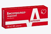 Купить бисопролол-акрихин, таблетки, покрытые пленочной оболочкой 10мг, 30 шт в Кстово