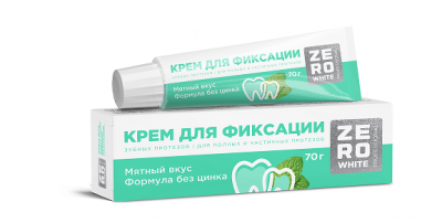Купить zero white (зеро вайт) крем дя фиксации зубных протезов экстрасильный мятный вкус 70г в Кстово