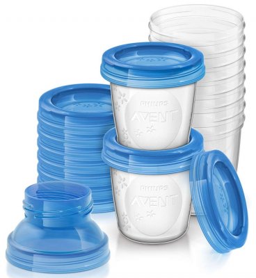 Купить avent (авент) набор контейнеров для хранения грудного молока 10шт+ стерильная чаша via(180мл) в Кстово