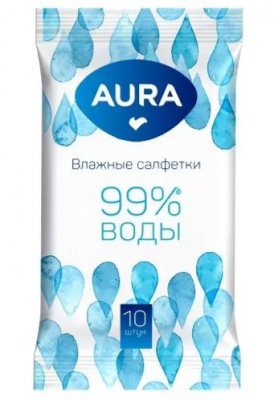 Купить aura (аура) салфетки влажные освежающие 10шт в Кстово