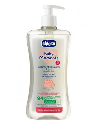 Купить chicco baby moments (чикко) пена для ванны 2 в 1 мицеллярная для новорожденных, 500мл в Кстово