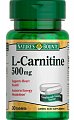 Купить nature's bounty (нэйчес баунти) l-карнитин 500мг, таблетки 1302мг 30 шт бад в Кстово