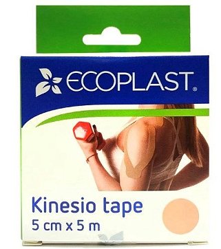 Ecoplast лента фиксирующая Кензио Тейп 5см х 5м бежевый