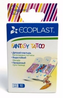 Купить ecoplast fantasy tatoo набор медицинских пластырей, 10 шт в Кстово
