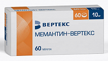 Купить мемантин-вертекс, таблетки, покрытые пленочной оболочкой 10мг, 60 шт в Кстово