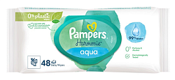 Купить pampers (памперс) салфетки влажные детские harmonie aqua 48шт в Кстово