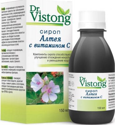 Купить dr vistong (дорктор вистонг) сироп алтея с витамином с, флакон 150мл бад в Кстово