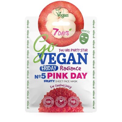 Купить 7 days go vegan маска для лица тканевая для тех, кто любит посочнее, 25г в Кстово