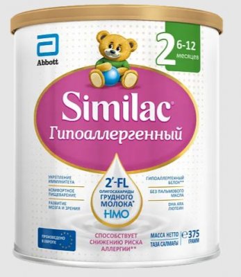 Купить симилак (similac) гипоаллергенный 2 смесь молочная 6-12 мес, 375г в Кстово
