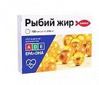 Купить рыбий жир обогащенный витаминами а, д, е, капсулы 370мг, 100 шт бад в Кстово