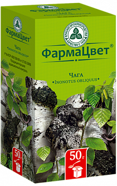 Чага (гриб березовый) измельченная, пачка 50г