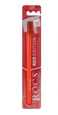 Купить рокс (r.o.c.s.) зубная щетка классическая средняя red editon (красная), 1 шт. в Кстово