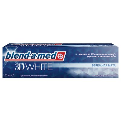 Купить blend-a-med (бленд-а-мед) зубная паста 3д вайт бережная мята, 100г в Кстово