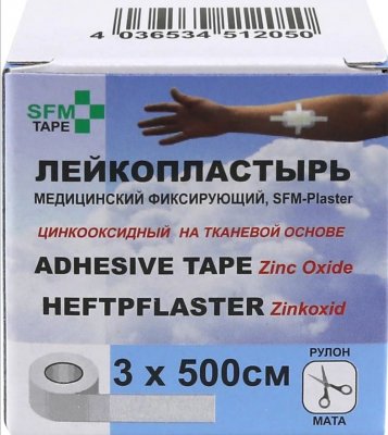 Купить пластырь sfm-plaster тканевая основа фиксирующий 3см х5м в Кстово