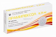 Купить прамипексол, таблетки 0,25мг, 30 шт в Кстово